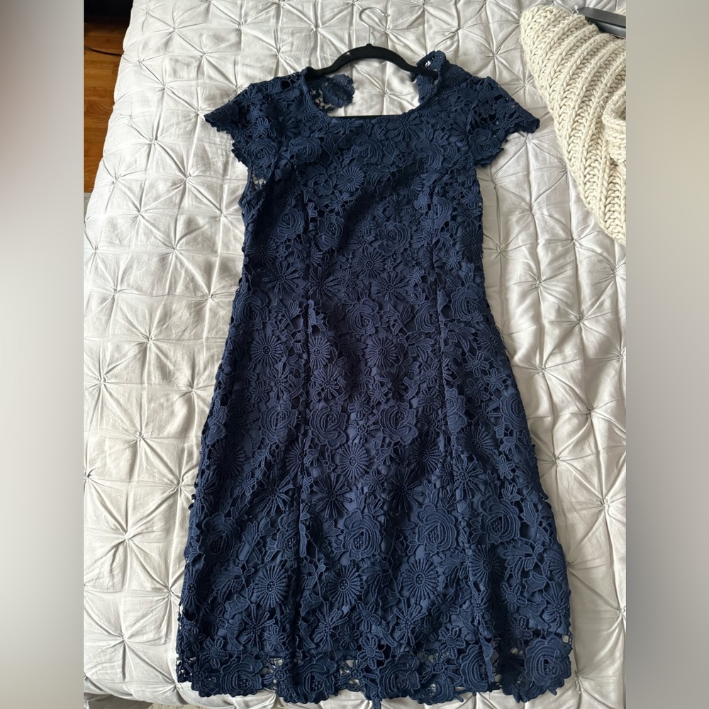 Dark blue Lulu lace mini dress